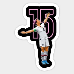 Megan Rapinoe USA #15 Number Sticker